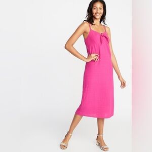 Old Navy Women’s Linen Summer Dress Front Tie Size XXL Tall